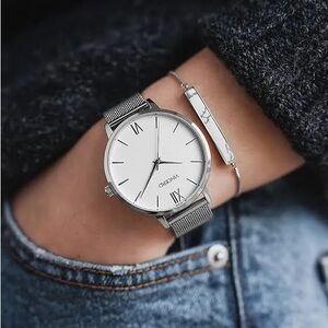 Vincero The Eros Silver Mesh Strap Watch Preowned